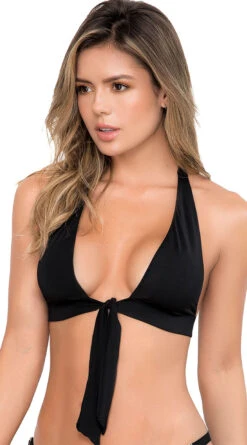 Basic Tie Front Bikini Top