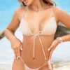Shimmering String Thong Bikini