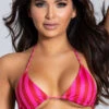 Yandy Sundown Sapphire Stripe Bikini Top