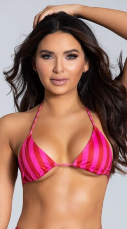 Yandy Sundown Sapphire Stripe Bikini Top