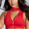 Yandy Zirconia Zest Choker Bikini Top