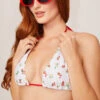 Yandy White Blossoms String Bikini Top