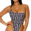 Forplay Turks And Caicos Patterned One Piece Swimsuit