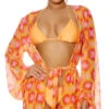 Forplay Cover Me Colorful Mesh Kimono