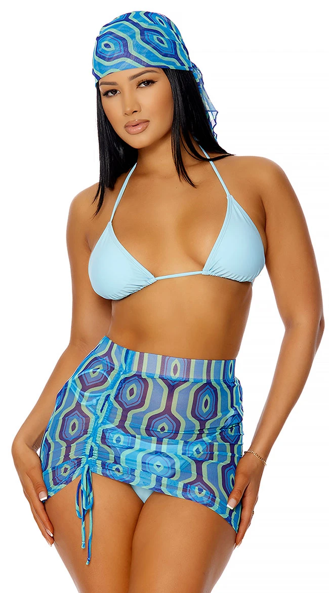 Forplay Covered Up Ruched Aquatic Pool Skirt