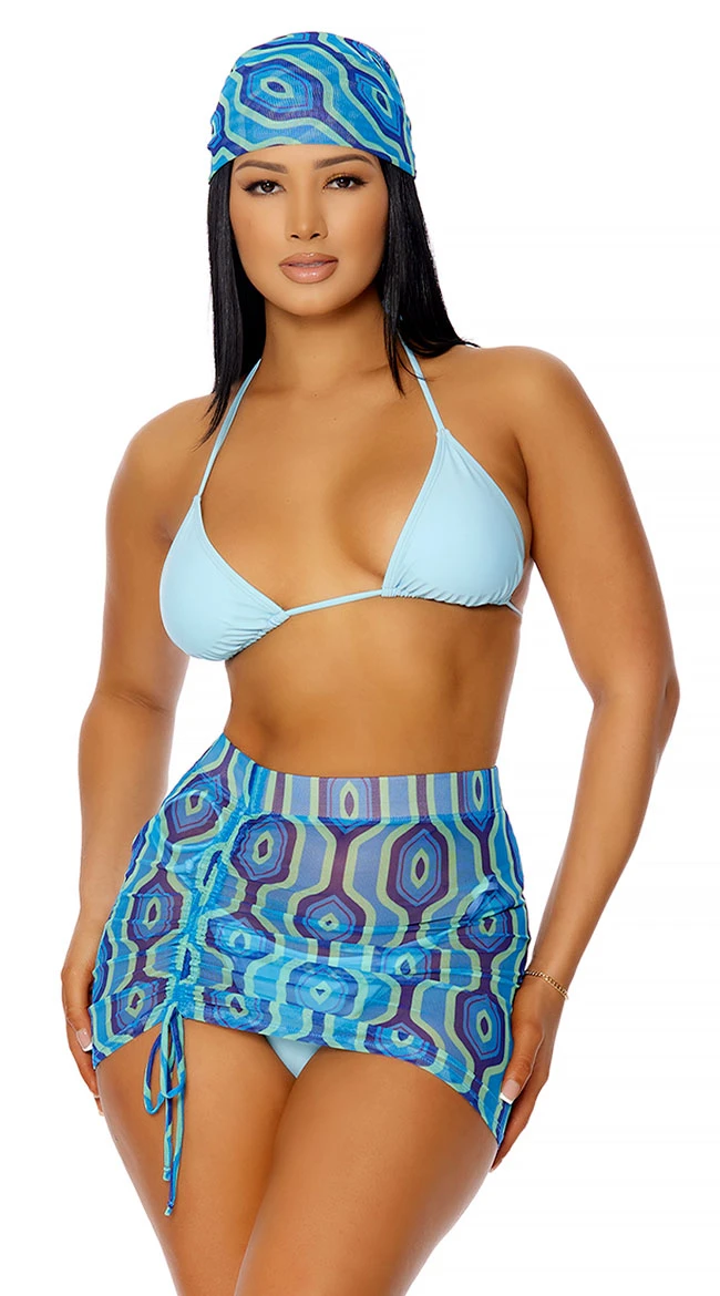 Forplay Covered Up Ruched Aquatic Pool Skirt - Image 3