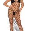 LEG AVENUE Hexagon Net Maxi Dress
